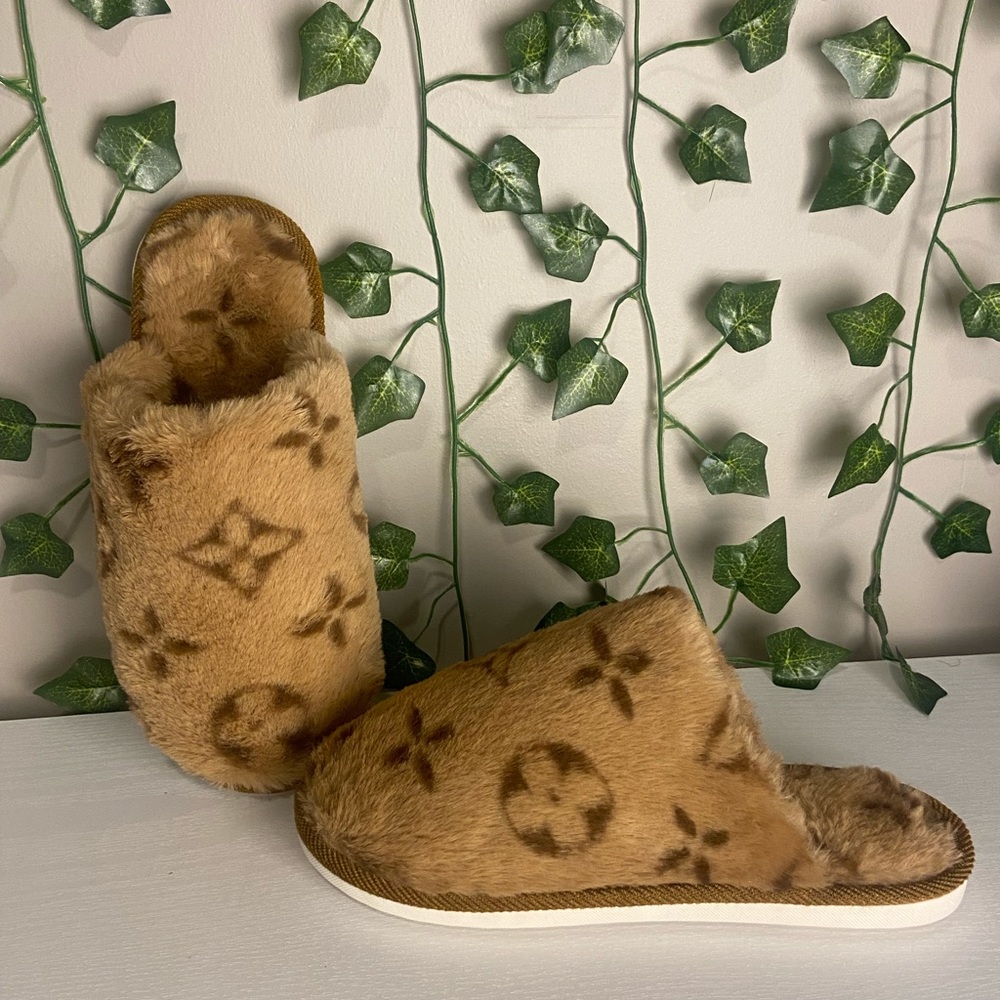 Tan slippers